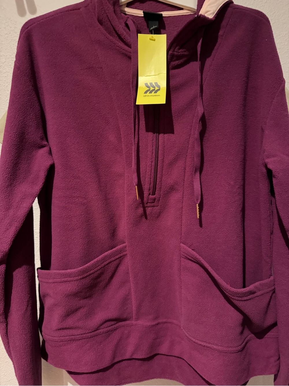 all in motion Plum Half-Zip Fleece Pullover